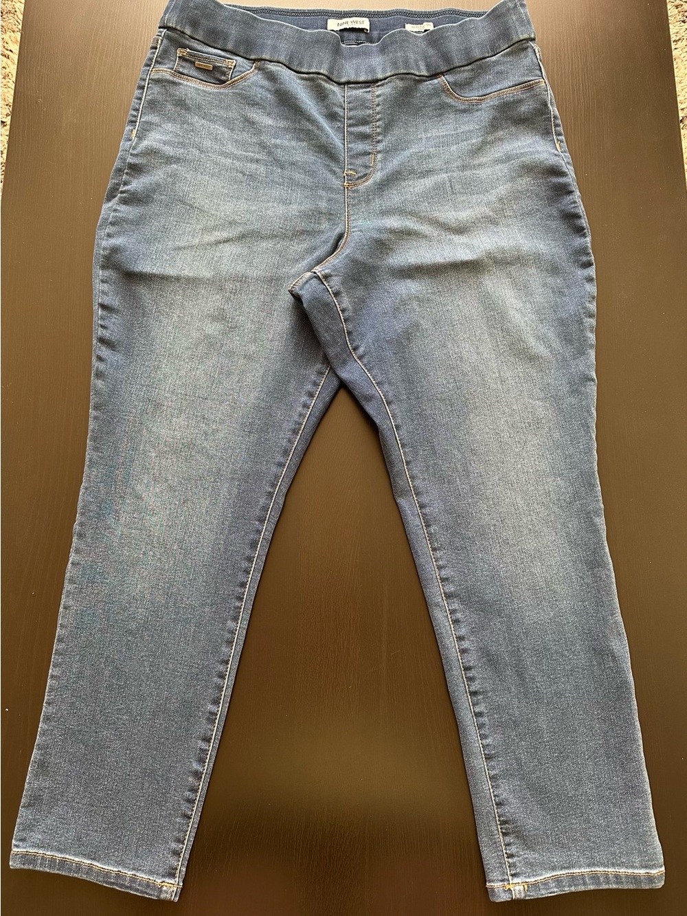 Nine West Blue Stretch Denim Jeggings